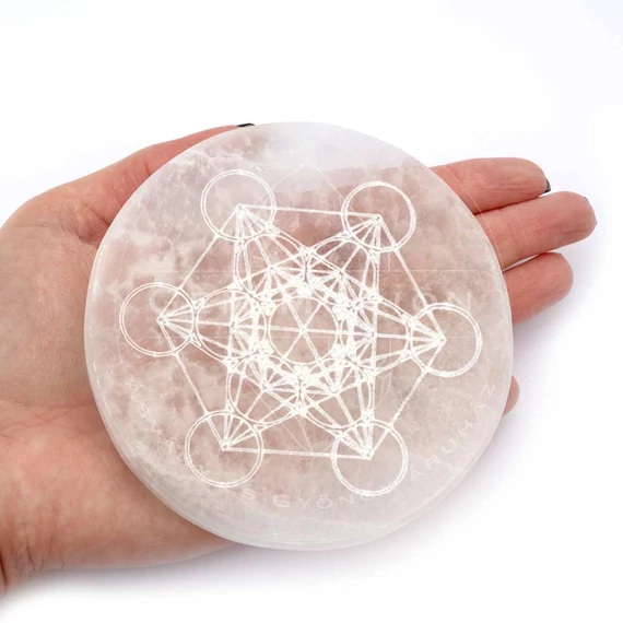 Szelenit korong, metatron, 10 cm