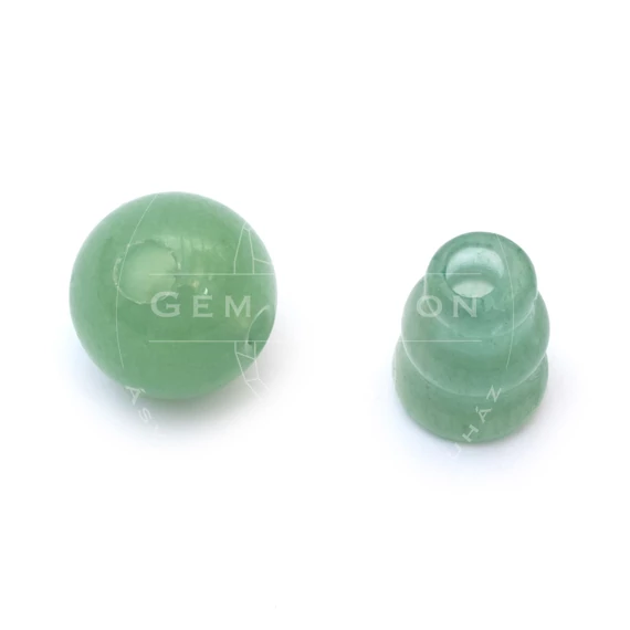 Aventurin guru gyöngy, 8 mm, 1 pár