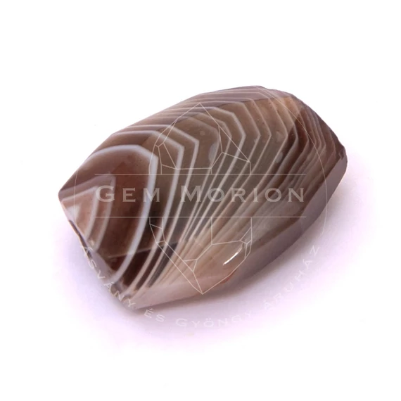 Botswana achát lapcsiszolt gyöngy, 13x17x20 mm