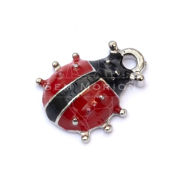 Katica medál, zománcos, 12x10 mm, 1 db