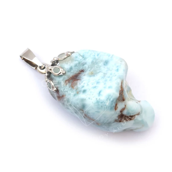 Larimar zizi medál (1), 5-7 g, 2-3 cm