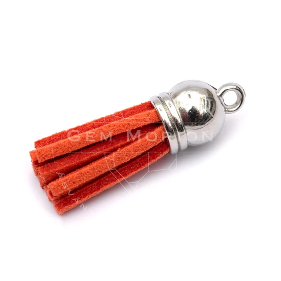 Bojt, narancssárga, műbőr, 35x10 mm