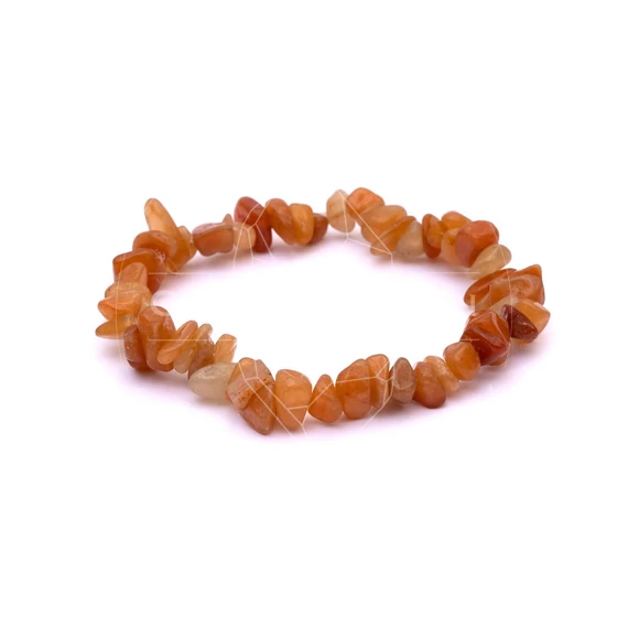 Aventurin (vörös) gumis törmelékköves karkötő
