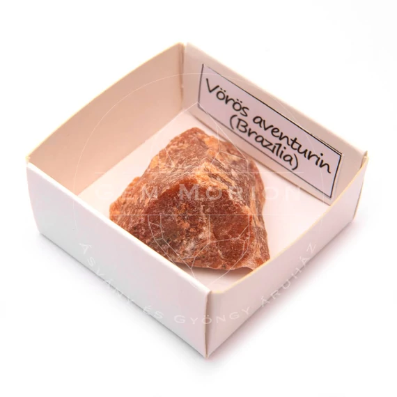 Vörös aventurin dobozos ásvány, 10-20 g