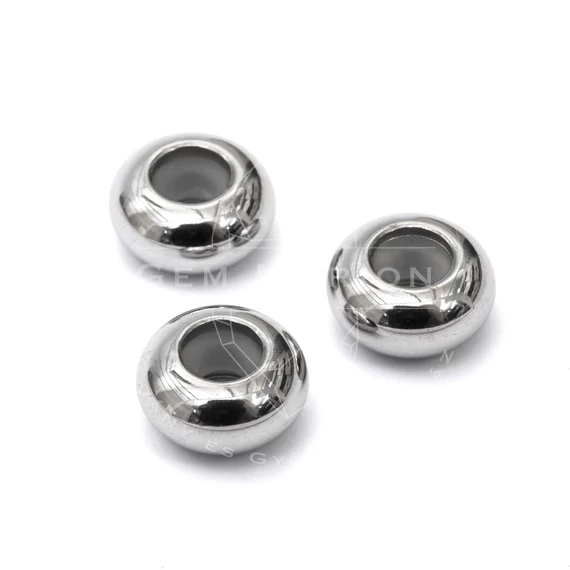 Nemesacél gumis csúszóstopper, belső átmérő 2 mm (3 db)