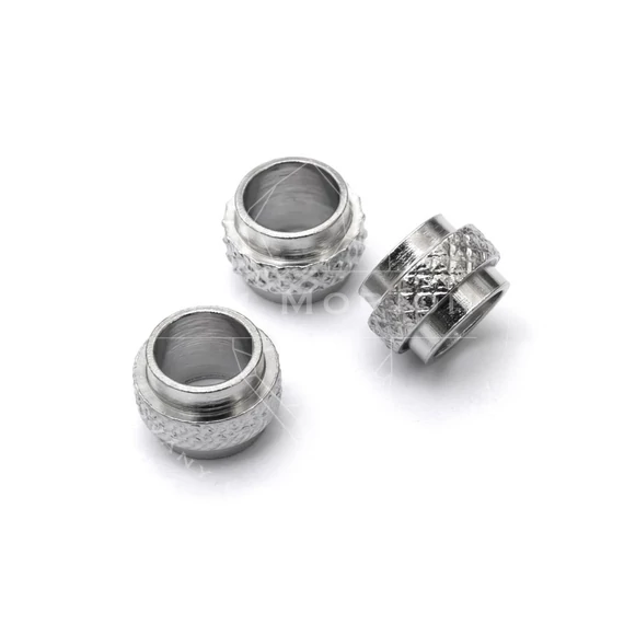 Nemesacél recés köztes dísz, 7x5 mm (10 db)