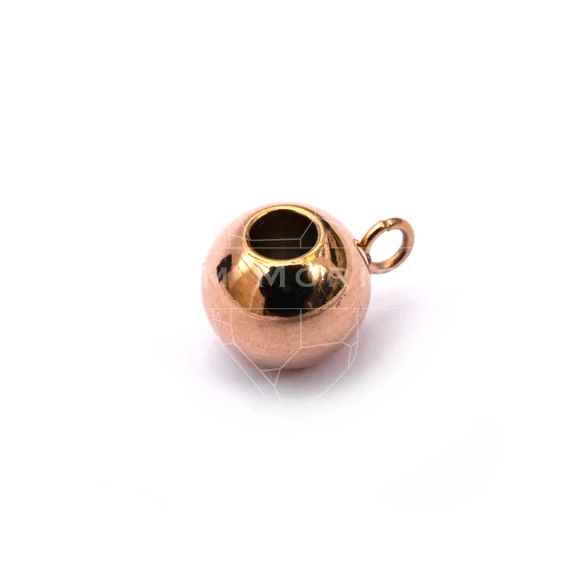 Nemesacél (rosegold) medáltartó köztes dísz, 8 mm (1 db)