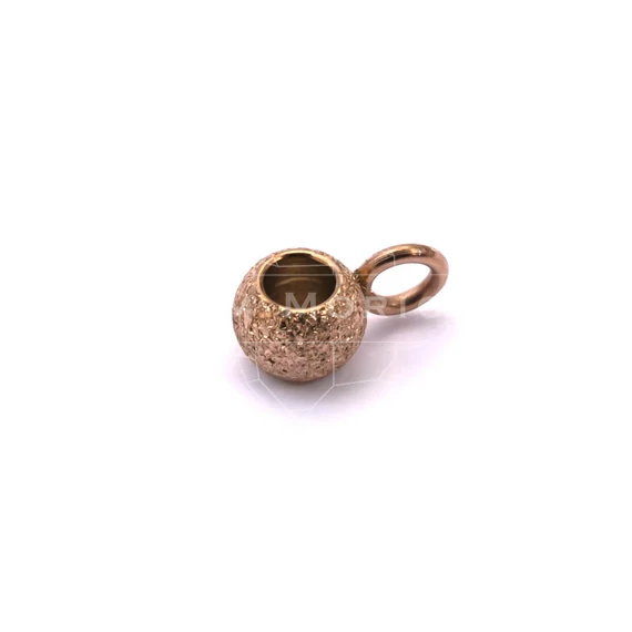 Nemesacél (kicsi, matt, rosegold) medáltartó köztes dísz (1 db)