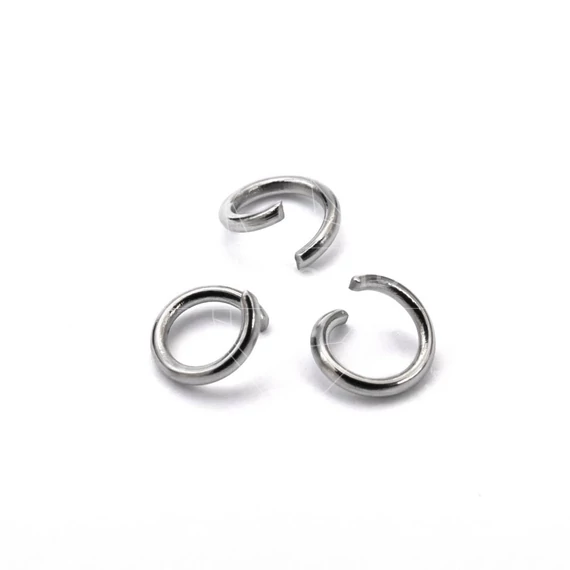 Nemesacél karika, 4x0,6 mm, 20 db