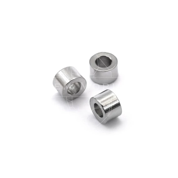 Nemesacél cső köztes dísz, 2x3 mm (10 db)