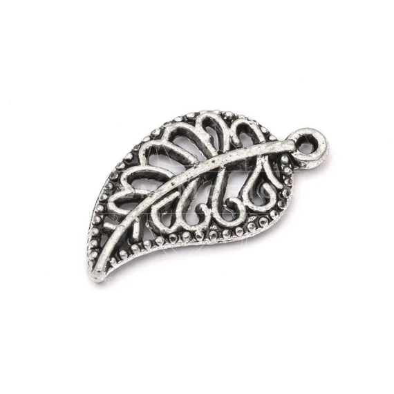 Levél medál, 18x10 mm (5 db)
