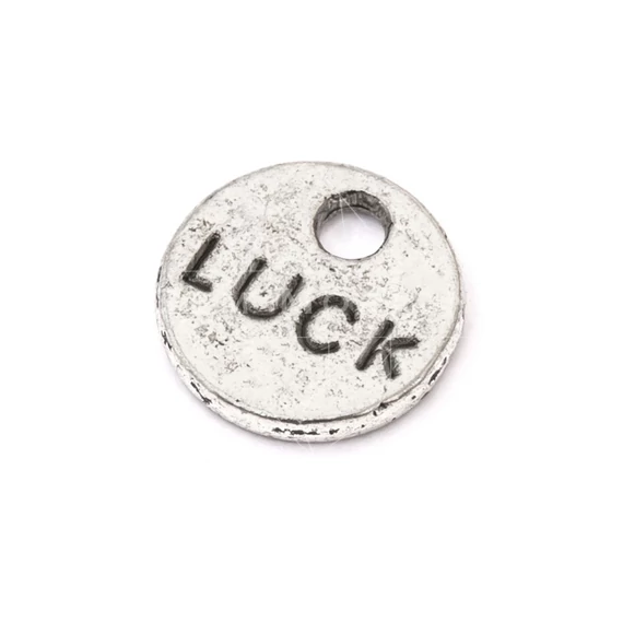 Szerencse medál, luck, 9 mm (5 db)