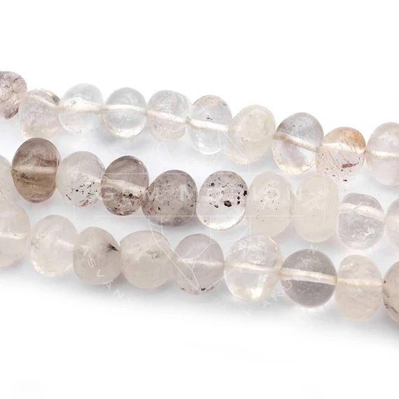 Hegyikristály nugget szál, nem tiszta, zárványos kb. 10x12 mm, kb. 38 cm