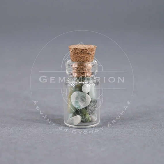 Amazonit mini ezoterikus üvegcse (18x10 mm)