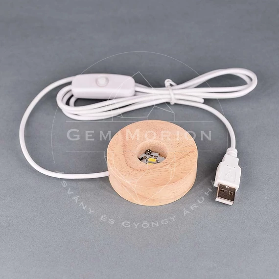 Fa talpas fehér USB lámpa