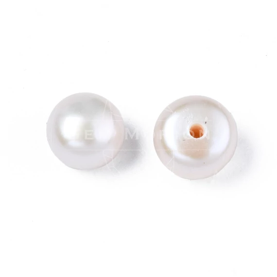 Édesvízi félig fúrt tenyésztett gyöngy cabochon, 5-6 mm (2 db)