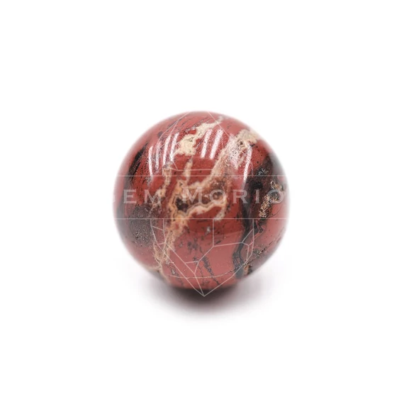 Piros jáspis gyöngy, 10 mm