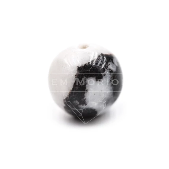 Zebra jáspis gyöngy, 10 mm