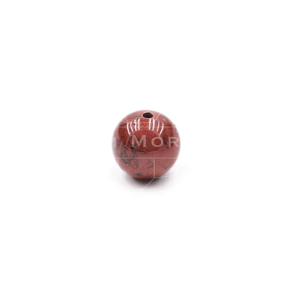 Piros jáspis gyöngy, 6 mm