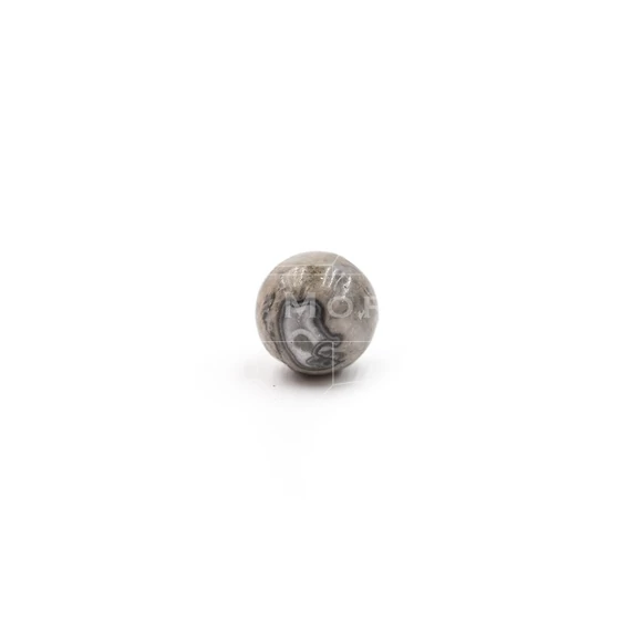 Képjáspis (szürke) gyöngy, 6 mm