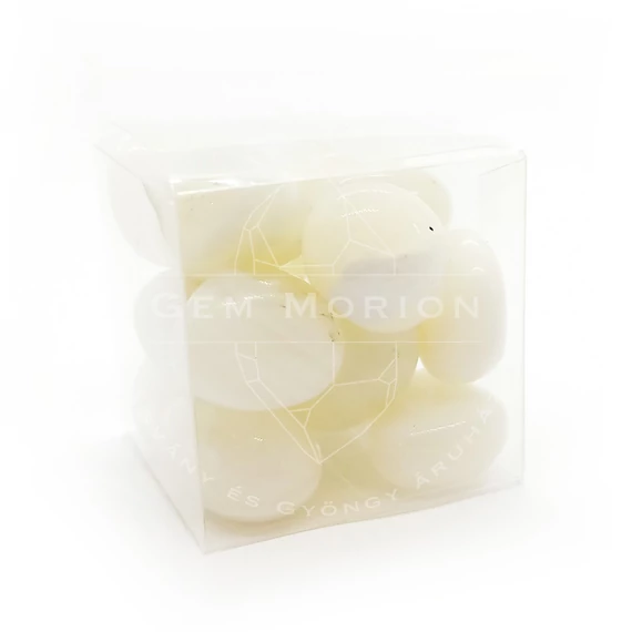 Fehér achát dobozos marokkő (M) (100 g)