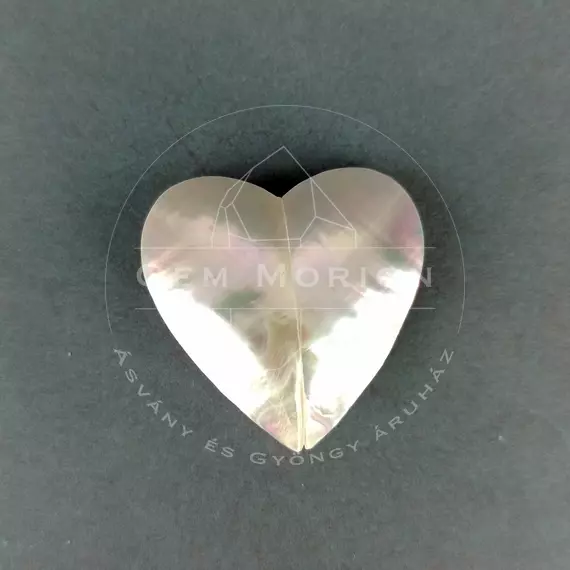 Gyöngyház szív gyöngy, 25 mm (1 db)