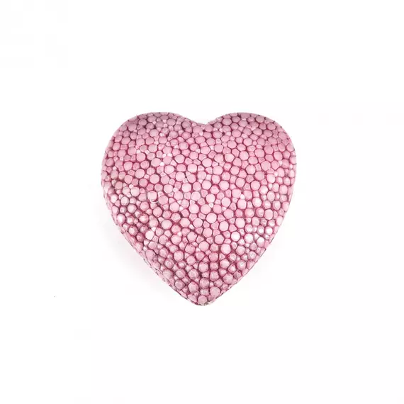 Málna szív gyöngy, 30 mm (1 db)