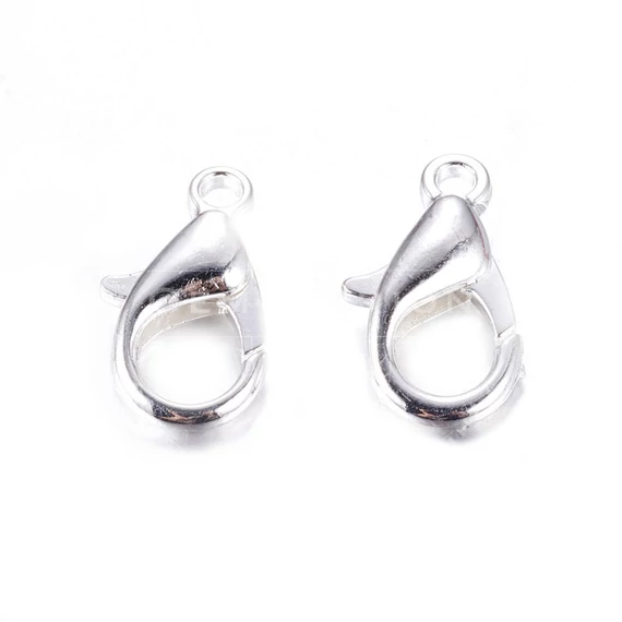 Karabiner (ezüst szín), 12 mm (25 db)