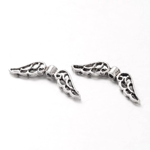 Angyalszárny (áttört mintás) köztes dísz, 21 mm (10 db)