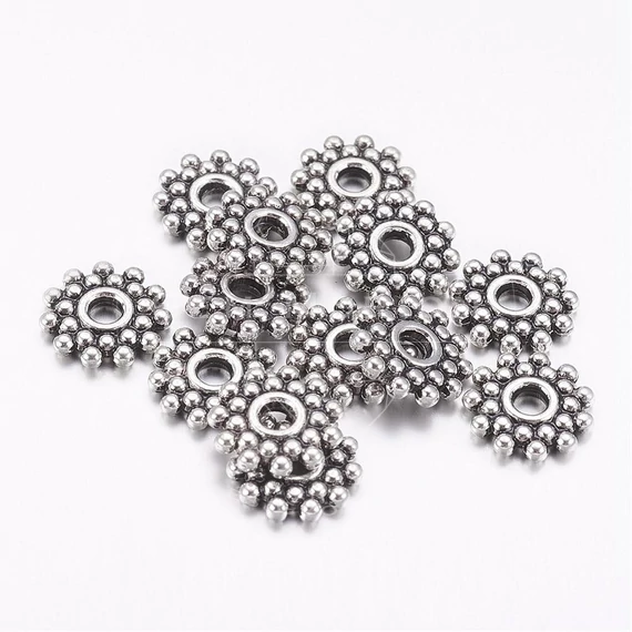 Bali gyöngy köztes dísz, 9 mm (50 db)