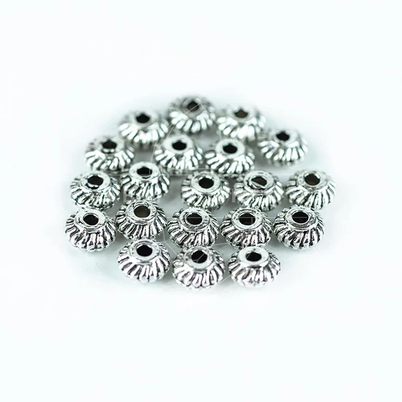 Bali gyöngy köztes dísz (2), 6 mm (50 db)