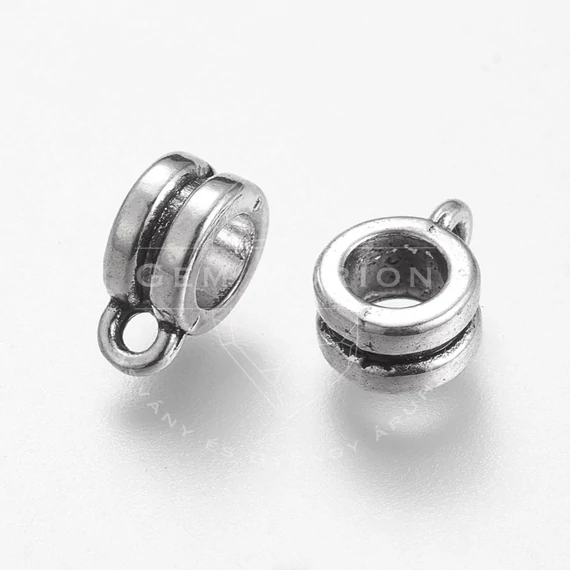 Kicsi medáltartó köztes dísz csíkkal, 4x6x9 mm, 20 db