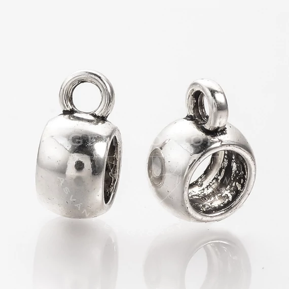 Medáltartó köztes dísz, sima, 11x8x5 mm, 20 db