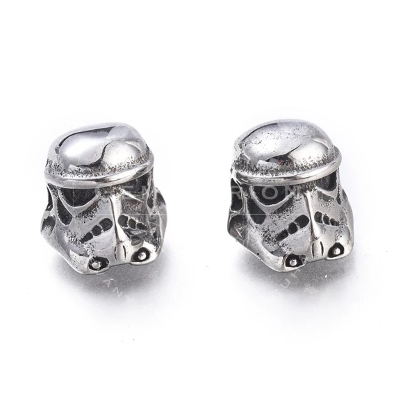 Nemesacél rohamosztagos köztes dísz, 10 mm (1 db)