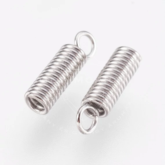 Nemesacél rugós láncvég, 6x2,3 mm, 10 db