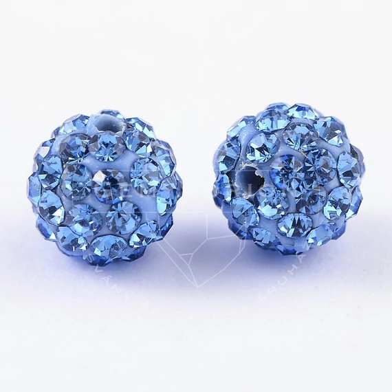 Pave disco gömb (kék) köztes dísz, 8 mm (5 db)