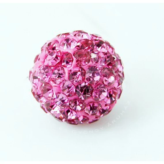 Pave disco gömb (rózsaszín) köztes dísz, 8 mm (5 db)
