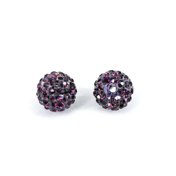 Pave disco gömb (sötét lila)köztes dísz, 8 mm (5 db)