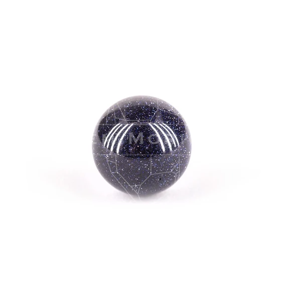 Kék napkő (szintetikus) golyó, 16 mm (furat nélkül)