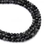 Hópehely obszidián golyós szál, 4 mm, kb. 38 cm
