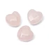 Kép 2/2 - Rózsakvarc szív alakú gyöngy, fazettált, 10 mm
