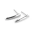Kép 1/2 - Nemesacél ezüst színű fülbevaló alap, kb. 15x3 mm 1pár