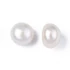 Kép 2/2 - Édesvízi félig fúrt tenyésztett gyöngy cabochon, 5-6 mm (2 db)
