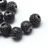 Kép 2/2 - Cubic cirkónia gömb (fekete alapon fekete) köztes dísz, 8 mm (1 db)