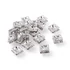 Kép 2/2 - Fehér strasszos négyzet, 8x8 mm (10 db)