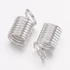 Kép 2/2 - Rugós (ezüst szín) zsinór végzáró elem, 9x5 mm (10 db)