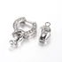 Kép 2/3 - Strasszköves kerek kapocs, 35x15 mm (1 db)