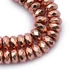 Kép 1/2 - Hematit button szál, rosegold szín, fazettált, 6x3 mm, kb. 19 cm