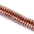 Kép 2/2 - Hematit button szál, rosegold szín, fazettált, 6x3 mm, kb. 19 cm