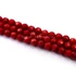 Kép 3/4 - Bambuszkorall  "A" golyós szál, piros, fazettált, színezett, 5-5,5 mm, kb. 38 cm